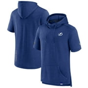 Men's Fanatics Heather Blue Tampa Bay Lightning Authentic Pro Pullover Hoodie